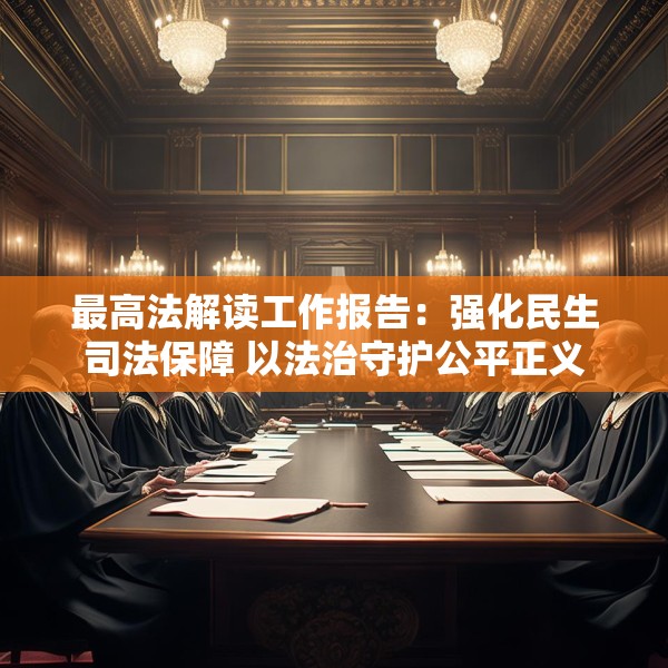 最高法解读工作报告：强化民生司法保障 以法治守护公平正义