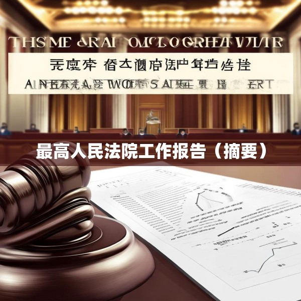 最高人民法院工作报告（摘要）