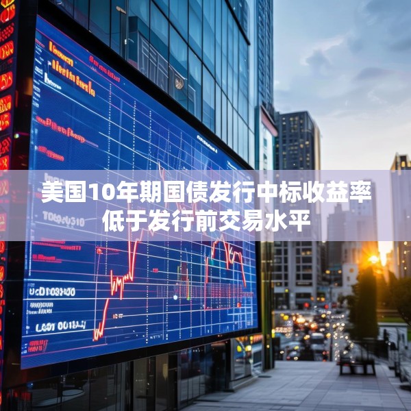 美国10年期国债发行中标收益率低于发行前交易水平