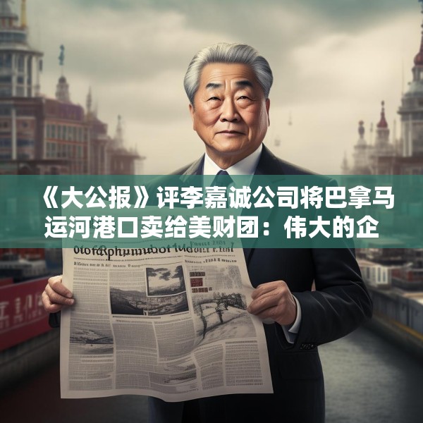 《大公报》评李嘉诚公司将巴拿马运河港口卖给美财团：伟大的企业家都是铮铮爱国者