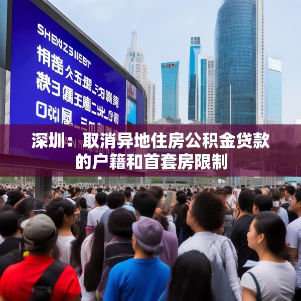 深圳：取消异地住房公积金贷款的户籍和首套房限制