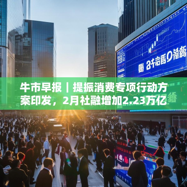 牛市早报｜提振消费专项行动方案印发，2月社融增加2.23万亿元
