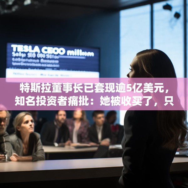 特斯拉董事长已套现逾5亿美元，知名投资者痛批：她被收买了，只代表马斯克