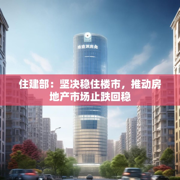住建部：坚决稳住楼市，推动房地产市场止跌回稳