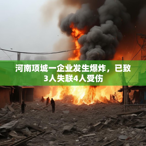 河南项城一企业发生爆炸，已致3人失联4人受伤