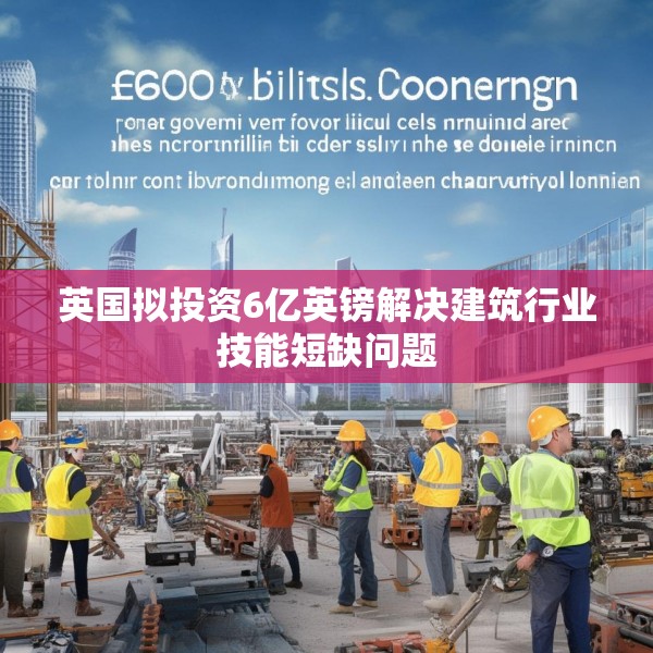 英国拟投资6亿英镑解决建筑行业技能短缺问题