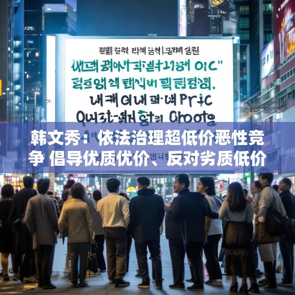 韩文秀：依法治理超低价恶性竞争 倡导优质优价、反对劣质低价