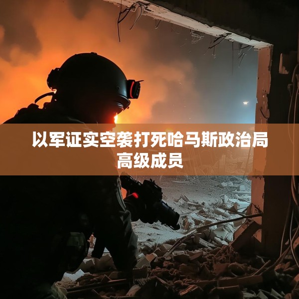 以军证实空袭打死哈马斯政治局高级成员