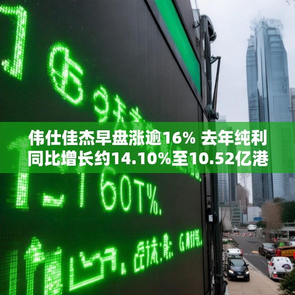 伟仕佳杰早盘涨逾16% 去年纯利同比增长约14.10%至10.52亿港元