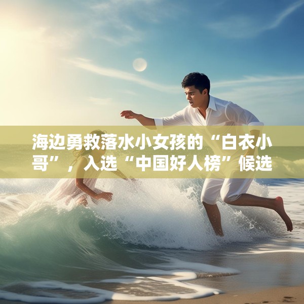 海边勇救落水小女孩的“白衣小哥”，入选“中国好人榜”候选人