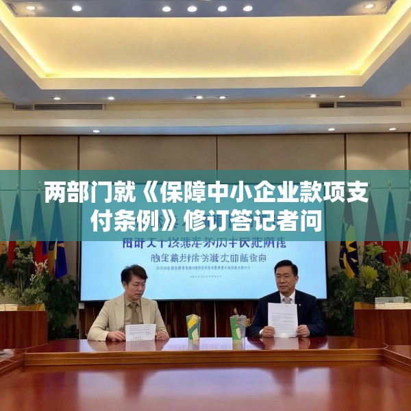 两部门就《保障中小企业款项支付条例》修订答记者问