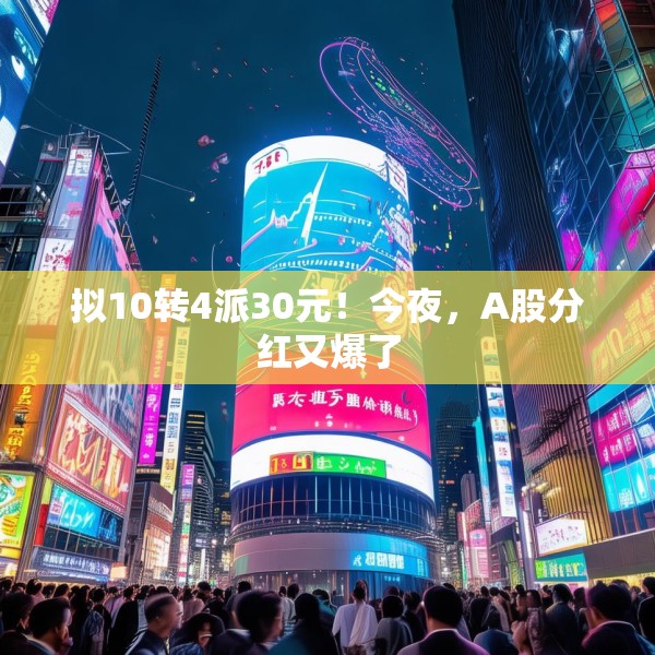 拟10转4派30元！今夜，A股分红又爆了