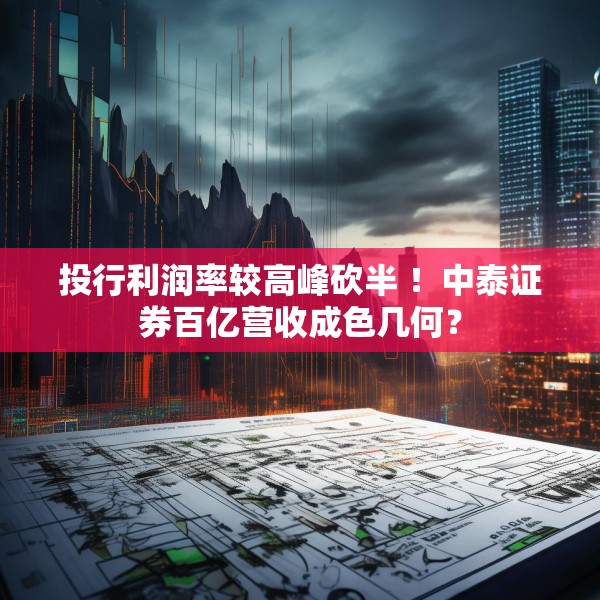 投行利润率较高峰砍半 ！中泰证券百亿营收成色几何？
