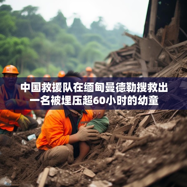 中国救援队在缅甸曼德勒搜救出一名被埋压超60小时的幼童