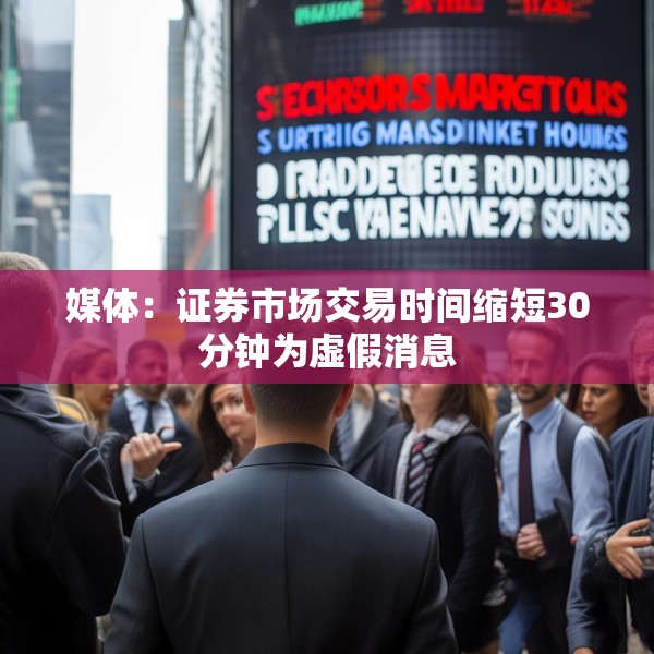 媒体：证券市场交易时间缩短30分钟为虚假消息
