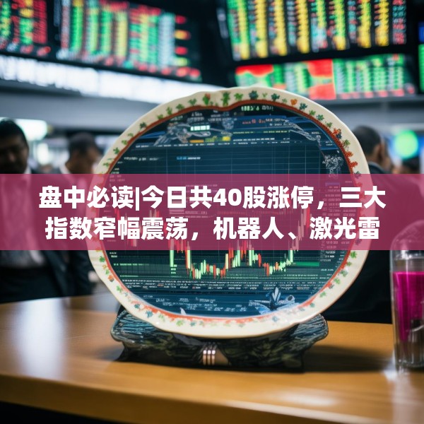 盘中必读|今日共40股涨停，三大指数窄幅震荡，机器人、激光雷达概念走强