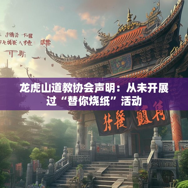 龙虎山道教协会声明：从未开展过“替你烧纸”活动