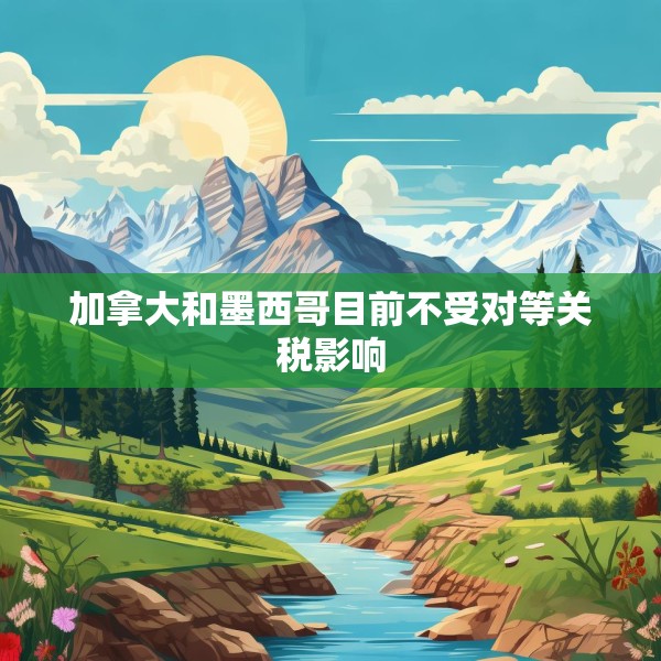 加拿大和墨西哥目前不受对等关税影响