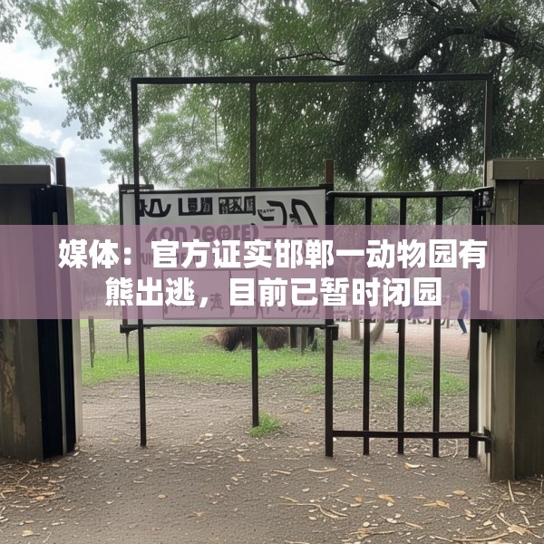 媒体：官方证实邯郸一动物园有熊出逃，目前已暂时闭园