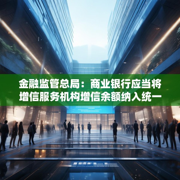 金融监管总局：商业银行应当将增信服务机构增信余额纳入统一授信管理