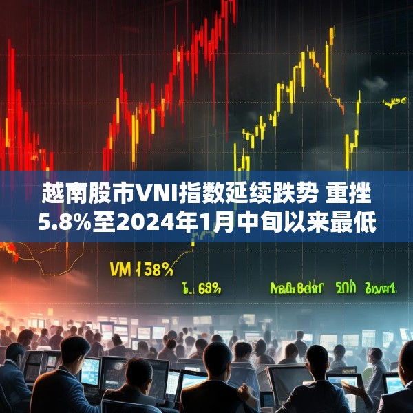 越南股市VNI指数延续跌势 重挫5.8%至2024年1月中旬以来最低