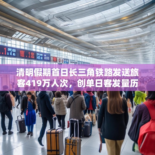 清明假期首日长三角铁路发送旅客419万人次，创单日客发量历史新高