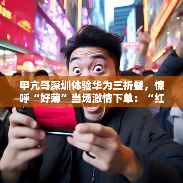 甲亢哥深圳体验华为三折叠，惊呼“好薄”当场激情下单：“红的黑的我都要！”