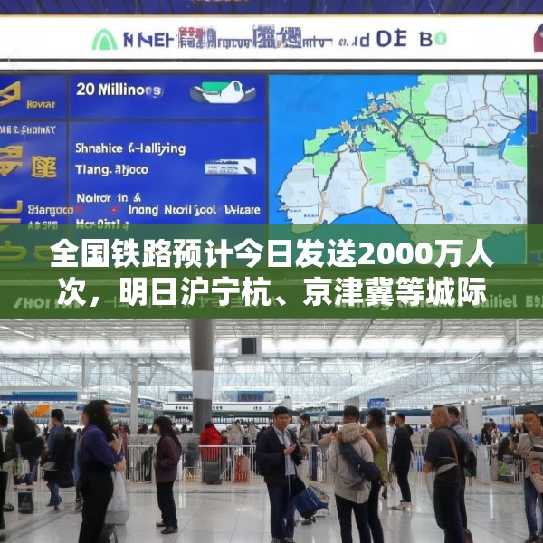 全国铁路预计今日发送2000万人次，明日沪宁杭、京津冀等城际列车余票充足