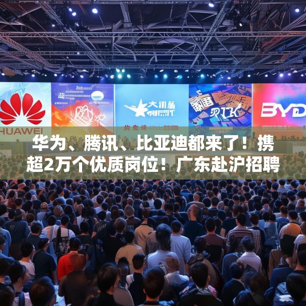 华为、腾讯、比亚迪都来了！携超2万个优质岗位！广东赴沪招聘诚意十足