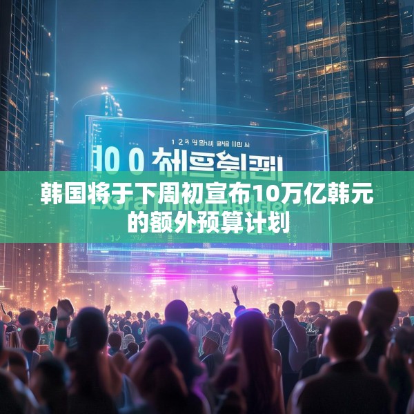 韩国将于下周初宣布10万亿韩元的额外预算计划