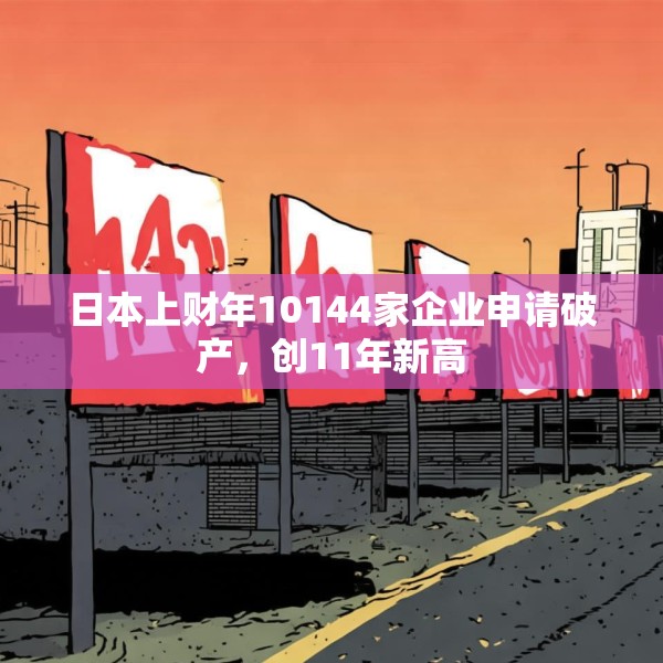 日本上财年10144家企业申请破产，创11年新高