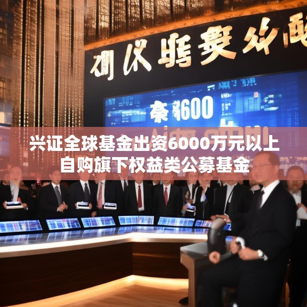兴证全球基金出资6000万元以上自购旗下权益类公募基金