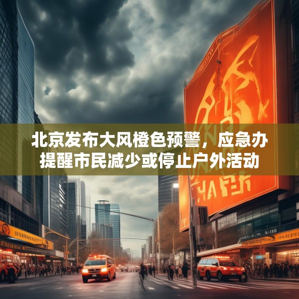 北京发布大风橙色预警，应急办提醒市民减少或停止户外活动