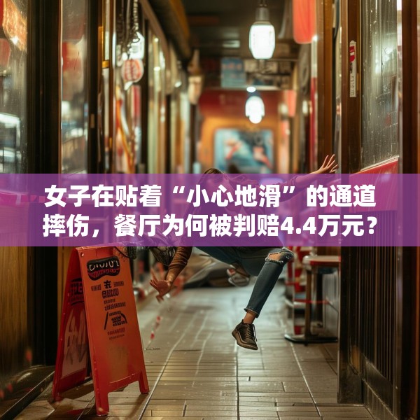女子在贴着“小心地滑”的通道摔伤，餐厅为何被判赔4.4万元？