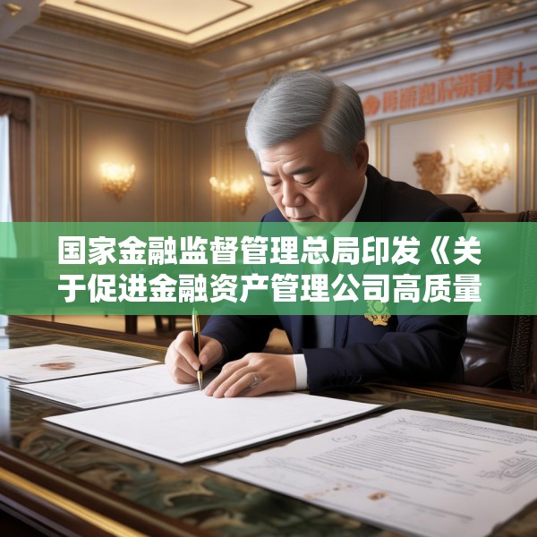 国家金融监督管理总局印发《关于促进金融资产管理公司高质量发展 提升监管质效的指导意见》