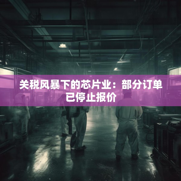 关税风暴下的芯片业：部分订单已停止报价