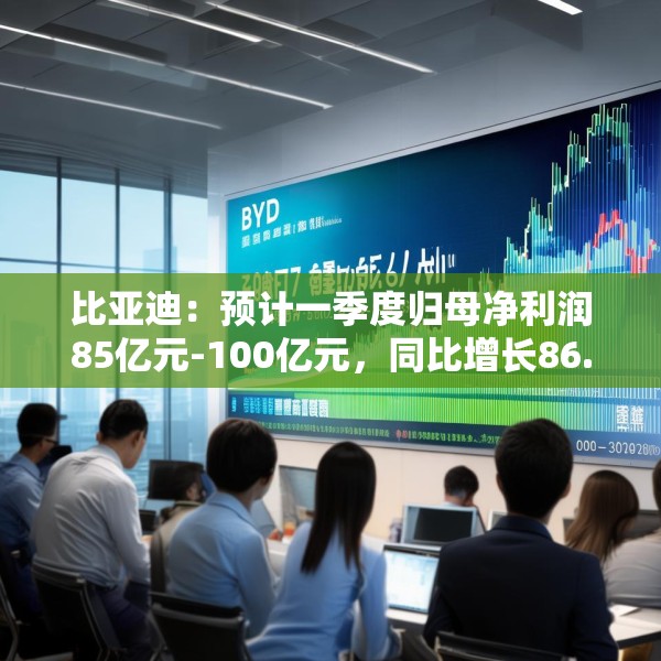 比亚迪：预计一季度归母净利润85亿元-100亿元，同比增长86.04%-118.88%