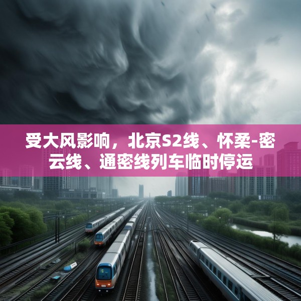 受大风影响，北京S2线、怀柔-密云线、通密线列车临时停运