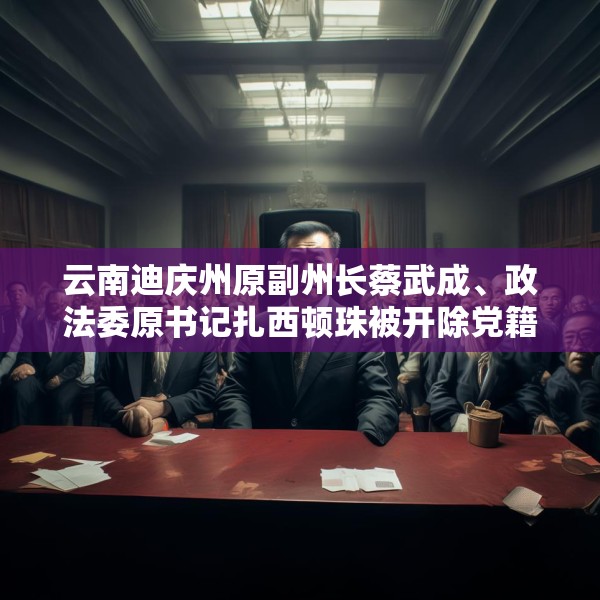 云南迪庆州原副州长蔡武成、政法委原书记扎西顿珠被开除党籍