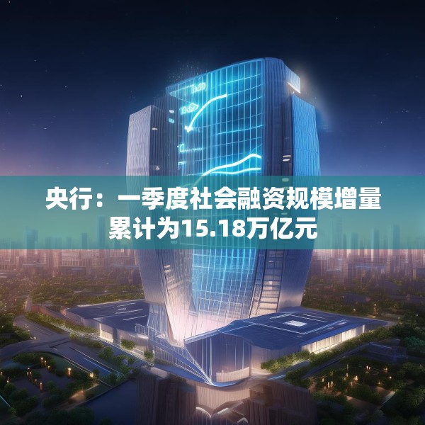 央行：一季度社会融资规模增量累计为15.18万亿元
