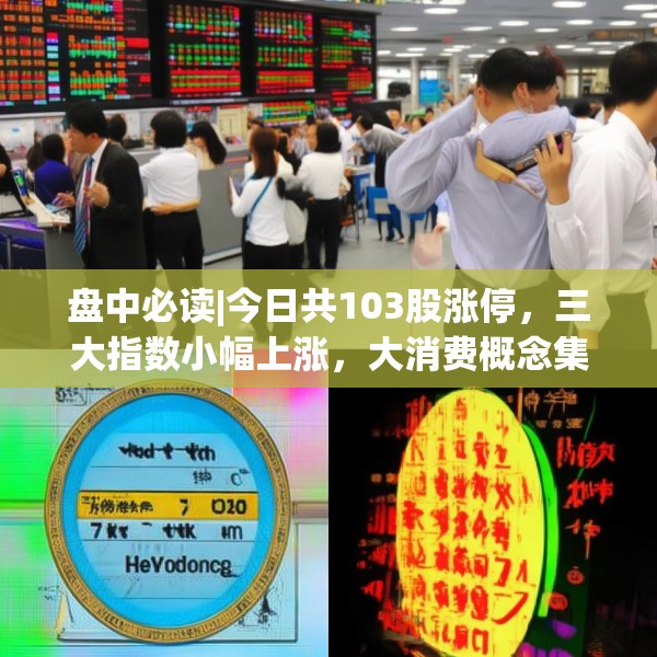 盘中必读|今日共103股涨停，三大指数小幅上涨，大消费概念集体爆发