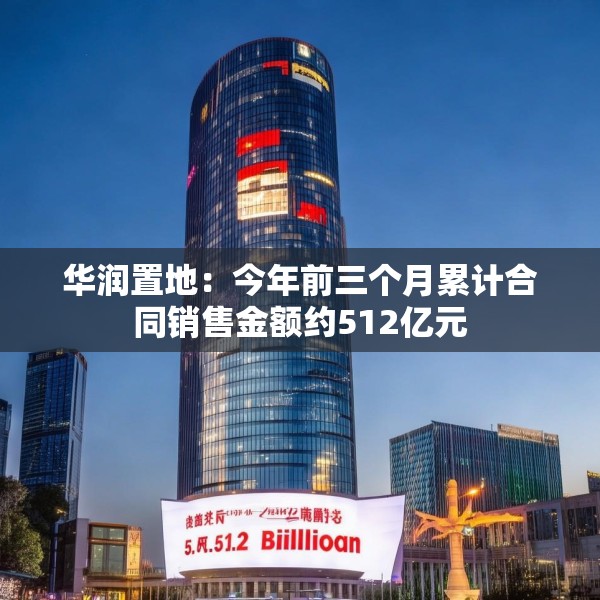 华润置地：今年前三个月累计合同销售金额约512亿元
