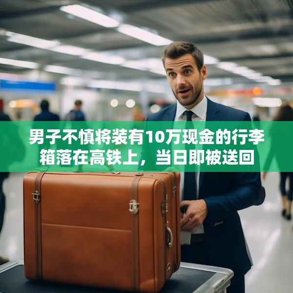 男子不慎将装有10万现金的行李箱落在高铁上，当日即被送回