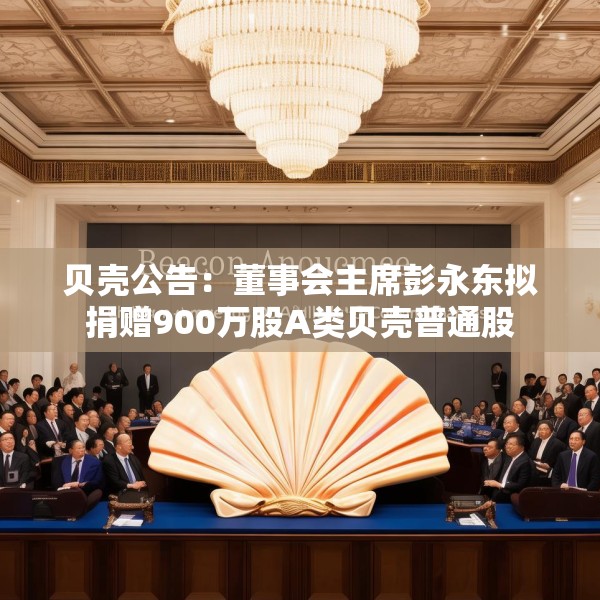贝壳公告：董事会主席彭永东拟捐赠900万股A类贝壳普通股