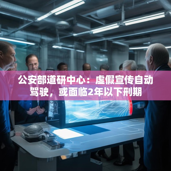 公安部道研中心：虚假宣传自动驾驶，或面临2年以下刑期