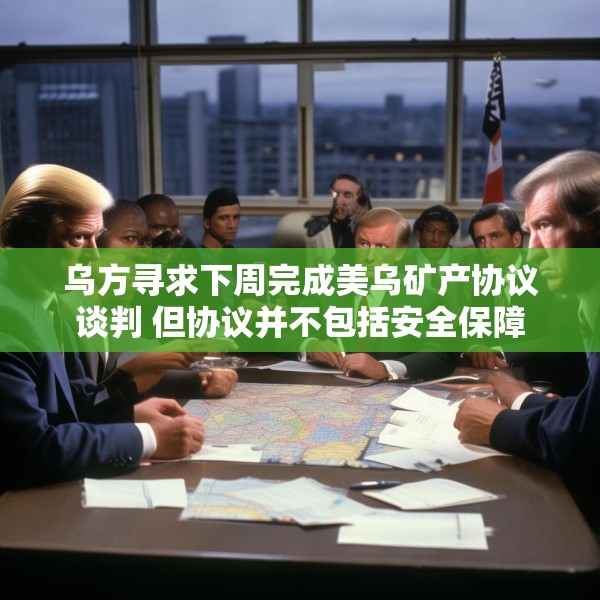 乌方寻求下周完成美乌矿产协议谈判 但协议并不包括安全保障