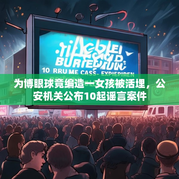 为博眼球竟编造一女孩被活埋，公安机关公布10起谣言案件