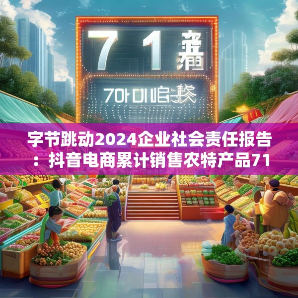 字节跳动2024企业社会责任报告：抖音电商累计销售农特产品71亿单
