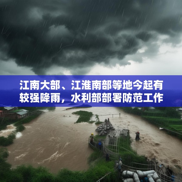 江南大部、江淮南部等地今起有较强降雨，水利部部署防范工作