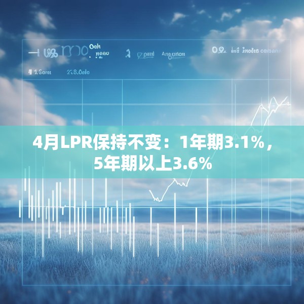 4月LPR保持不变：1年期3.1%，5年期以上3.6%